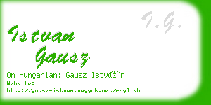 istvan gausz business card